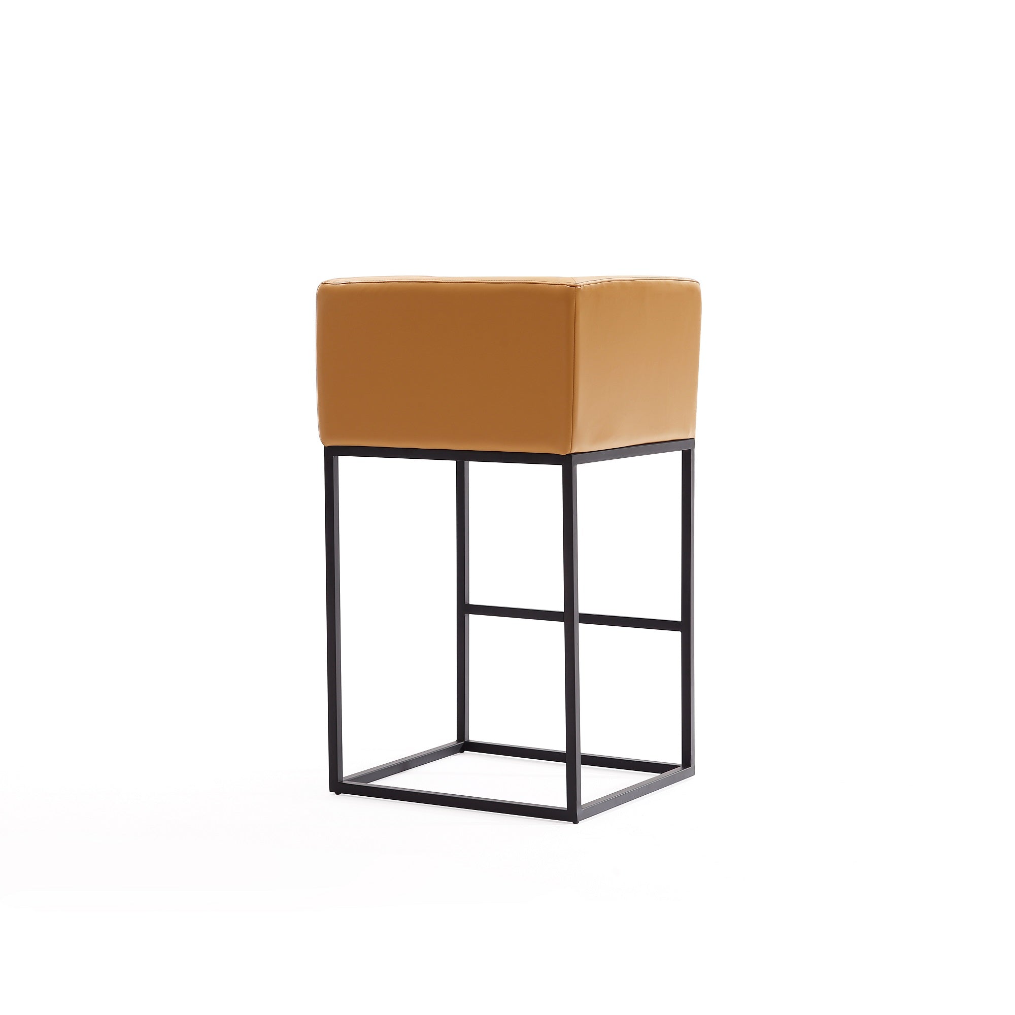 Alt View 1. Manhattan Comfort - Embassy Mid-Century Modern Metal Upholstered Counter Stool - Camel.