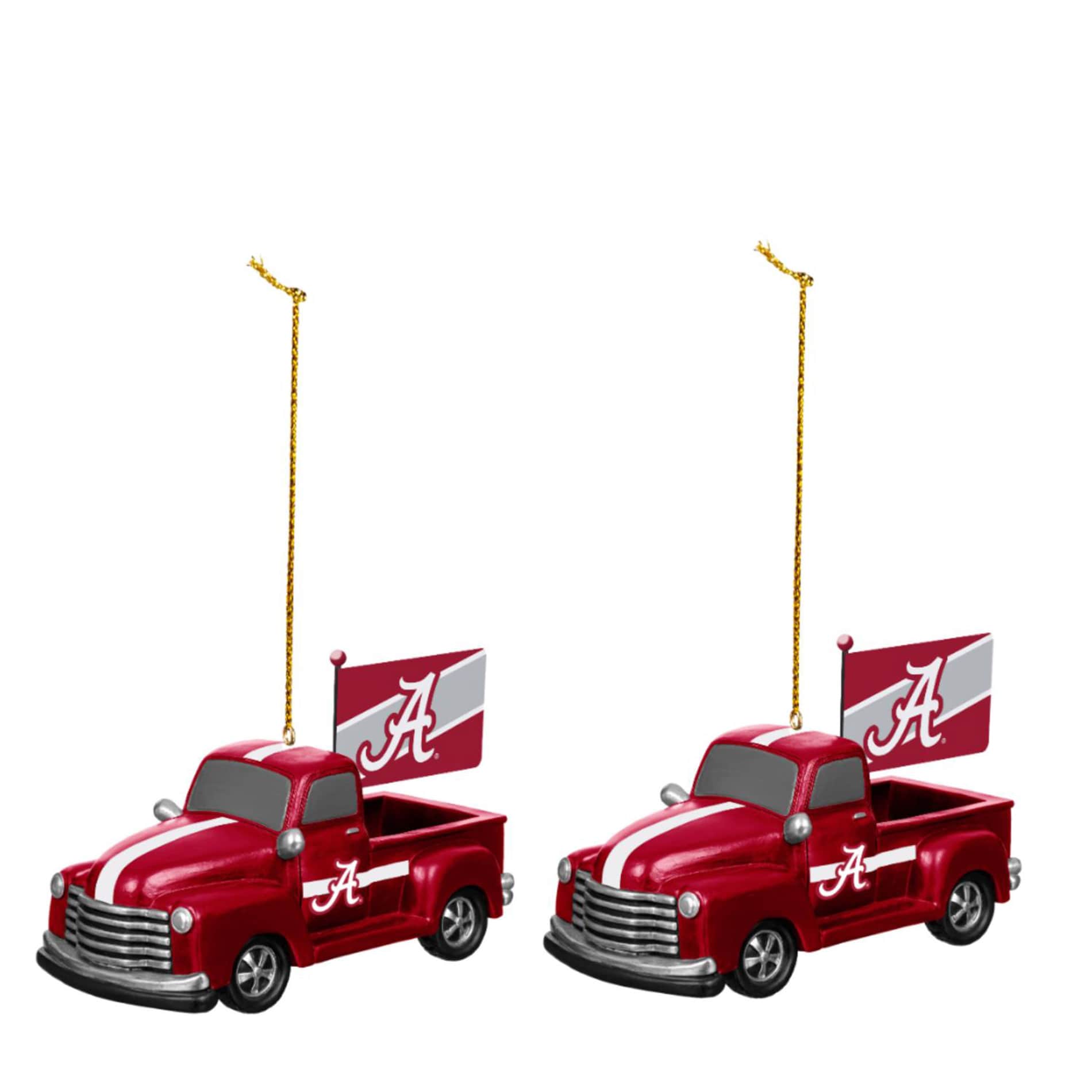 Alt View 1. Evergreen Enterprises - Alabama Crimson Tide 3" Rally Truck Two-Piece Ornament Set - Multicolor.