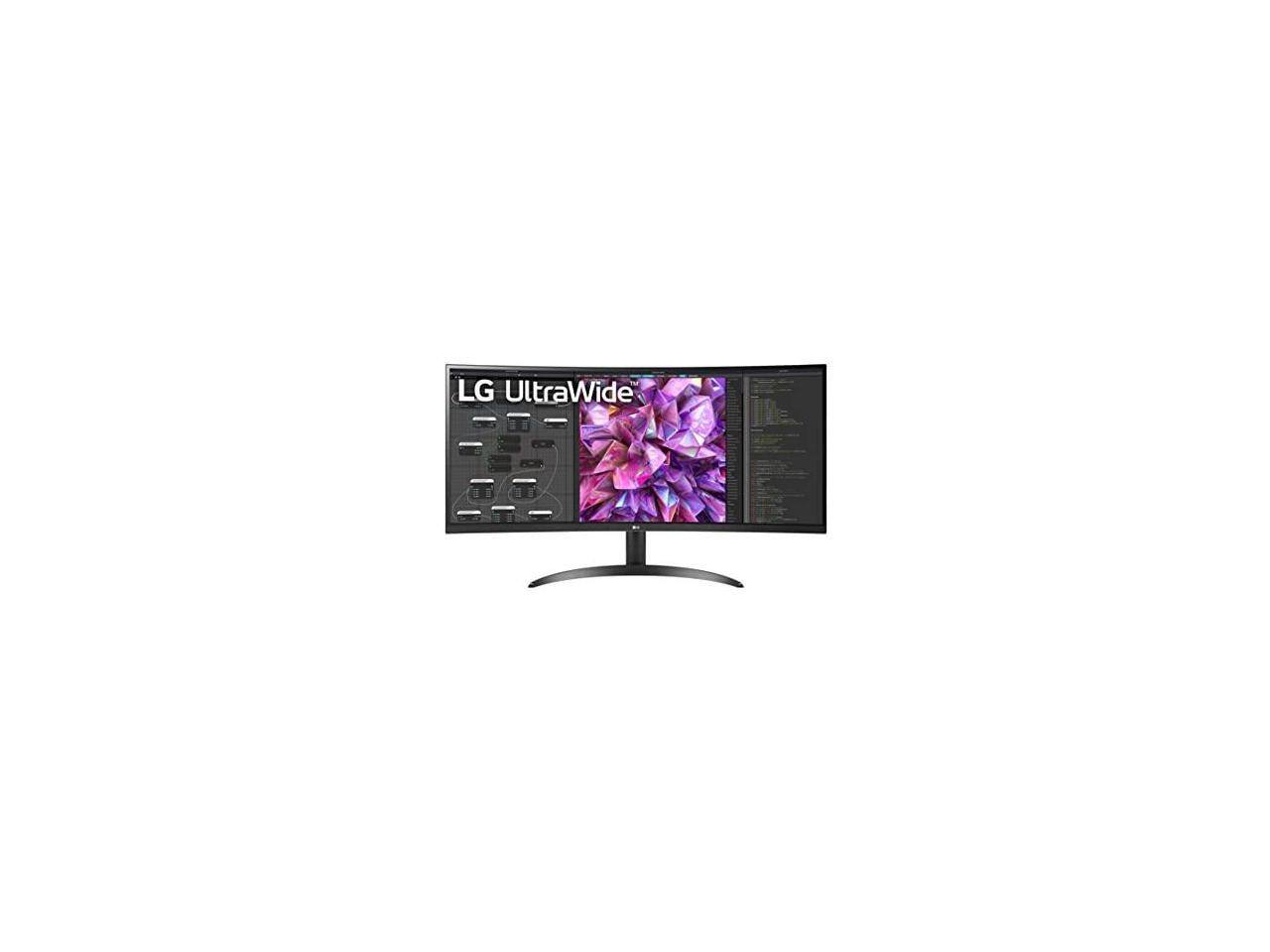 Alt View 5. LG - LG 34BQ60QC-B 34" UW-QHD Curved IPS Monitor - 3440x1440 - HDMI/DisplayPort - Black.