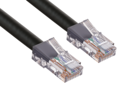 Cable Leader - Cat 6 Ethernet Cable, Non-Booted 24 AWG RJ45 Patch, Gigabit for Patch Panel, Switch, Server Rack, Router - Black