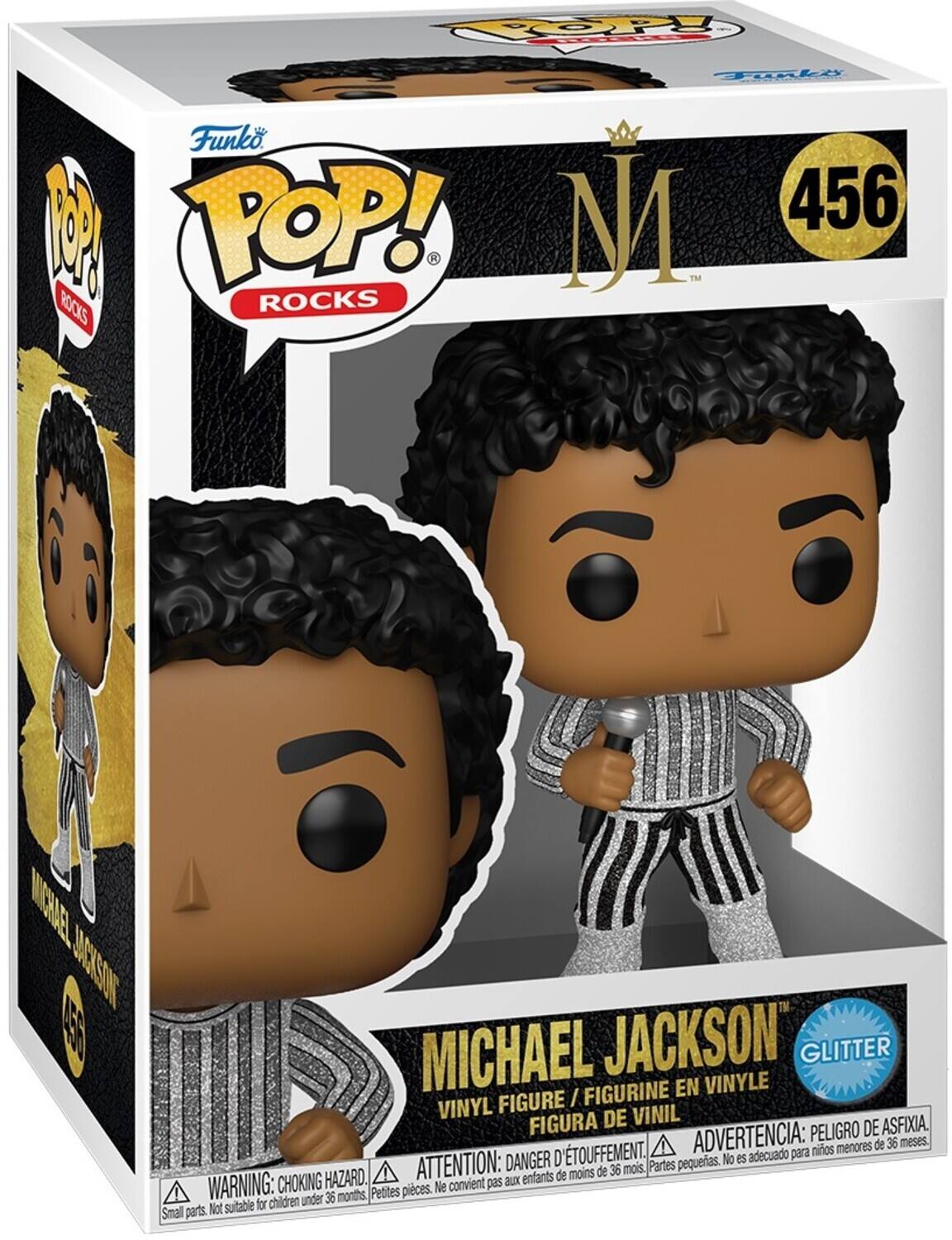 Funko, M, POP!, 456, TM, ROCKS, ROCKS, MICHAEL JACKSON, GLITTER, FIGURINE EN VINYLE, FIGURE / VINYL, FIGURA DE VINIL, PELIGRO DE ASFIXIA, D'TOUFFEMENT, ADVERTENCIA: para niños menores de 36 meses, DANGER, pequeas, No es adecuado, HAZARD, ATTENTION: aux enfants de moins de 36 mois, Partes, WARNING: CHOKING, Petites pieces, Ne convient pas for chidren under 36 months, Small parts, Not suitable