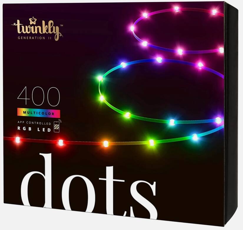 twinkly  
GENERATION II  

400  
MULTICOLOR  
APP CONTROLLED  
RGB LED  

dots