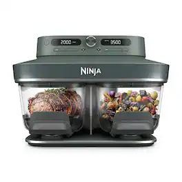 Ninja - CRISPi Pro 6-in-1 DualZone Glass Air Fryer, 8 quart, Dishwasher safe - Vista Green