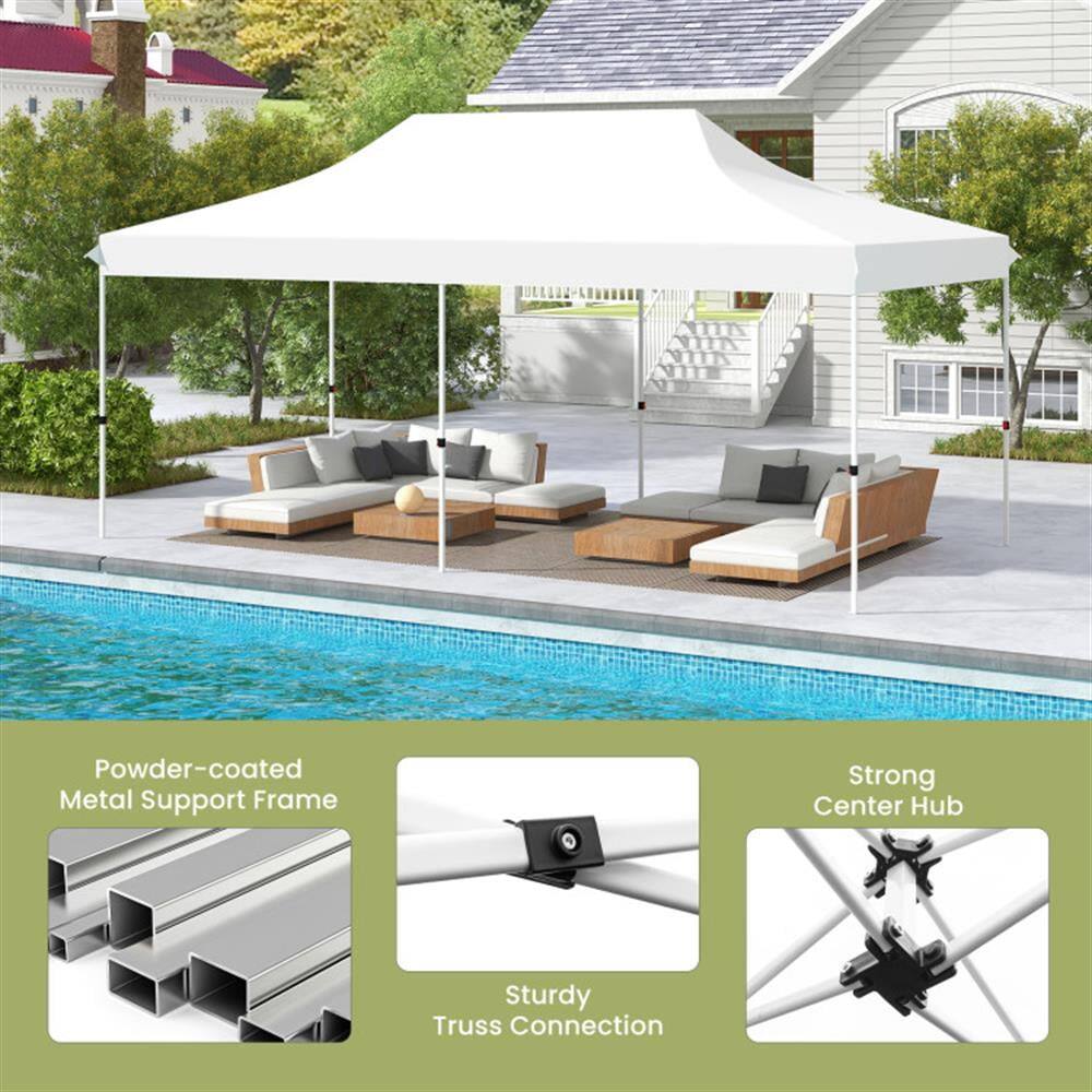 Powder-coated Metal Support Frame  
Strong Center Hub  
Sturdy Truss Connection