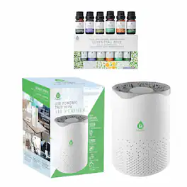 Pursonic - Air Purifier with 6-Pack Premium Essential Oils Collection - White