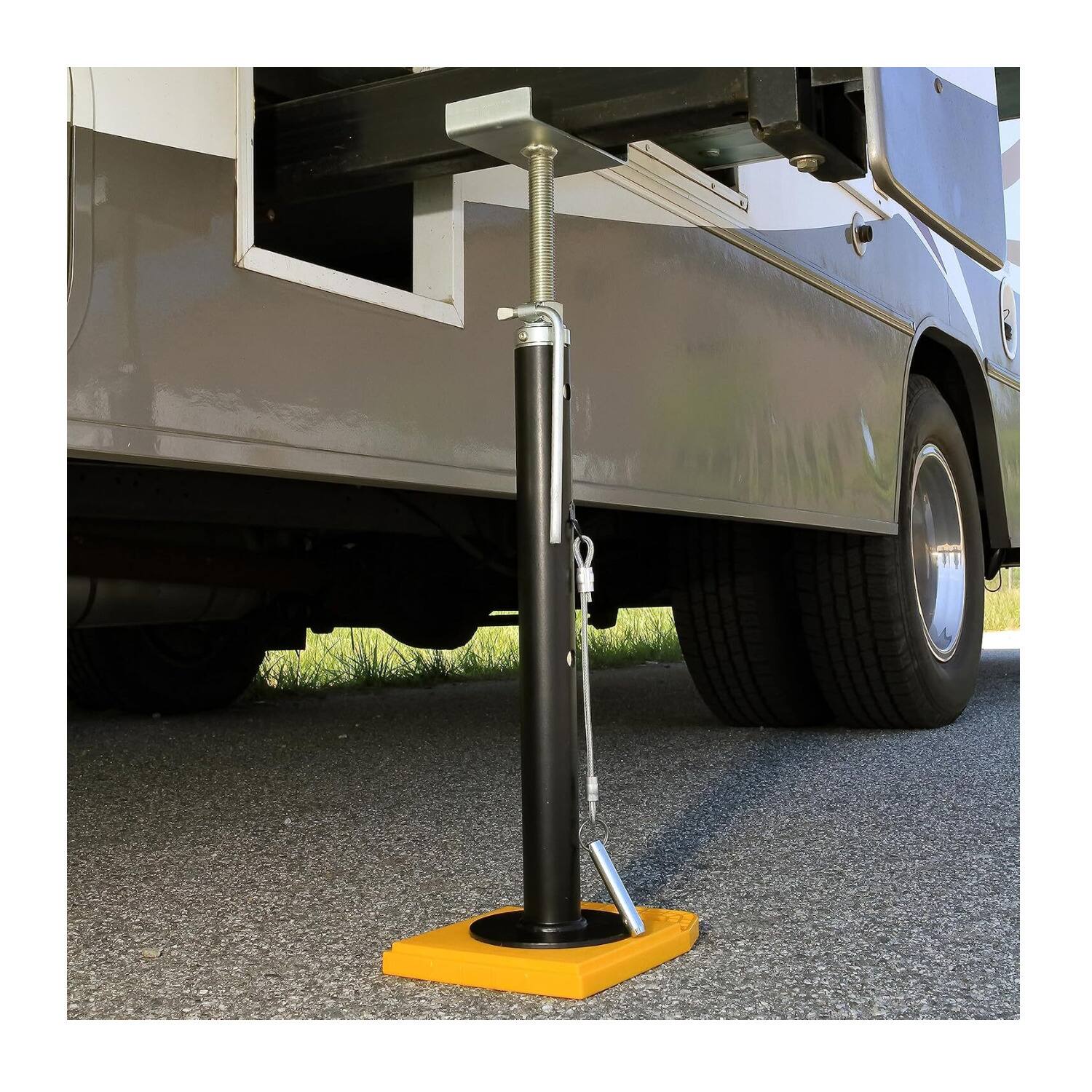 Angle. EAZ LIFT - Eaz-Lift 48866 5,000 Pound RV Slide Out Mechanism Supports with Handle, 2 Pack - Black.