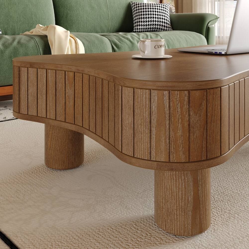 Left. Loheer - Loheer 42 inch walnut lift top coffee table rustic farmhouse coffee table with hidden storage - Walnut.