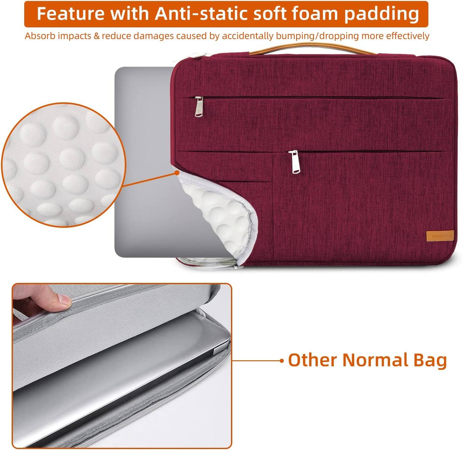 Feature with Anti-static soft foam padding  
Absorb impacts & reduce damages caused by accidentally bumping/dropping more effectively  

Other Normal Bag