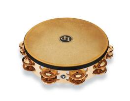 Latin Percussion - Pro 10 Double Row Headed Tambourine Bronze