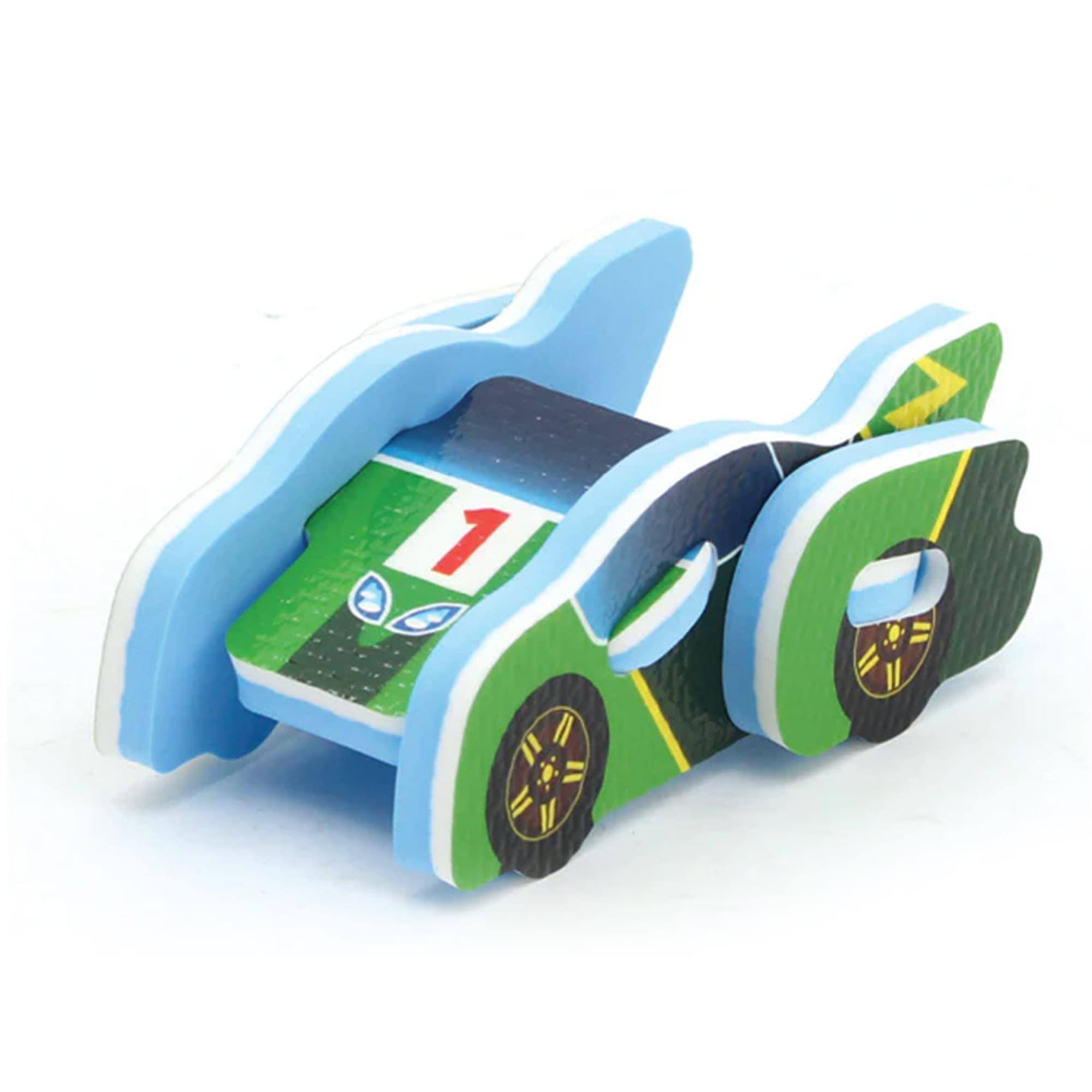 Alt View 2. TriAction Toys - Sunta Play Mat DIY Race Track and Car | 9 Piece Set - Multicolored.