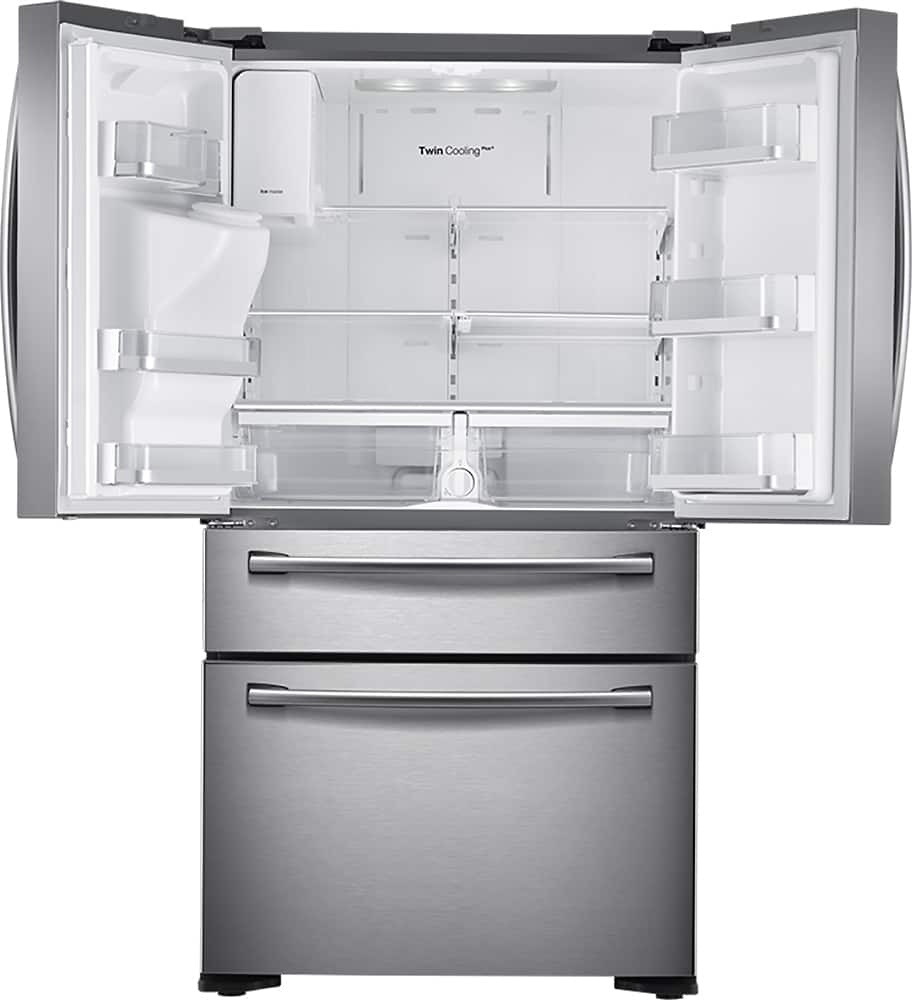 Customer Reviews Samsung Cu Ft Counter Depth Door French Door Refrigerator With Thru