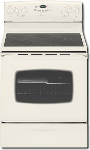 Front Standard. Maytag - 30" Self-Cleaning Freestanding Electric Range - Bisque.