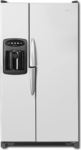 Front Standard. Maytag - 25.6 Cu. Ft. Side-by-Side Refrigerator - Stainless-Steel.