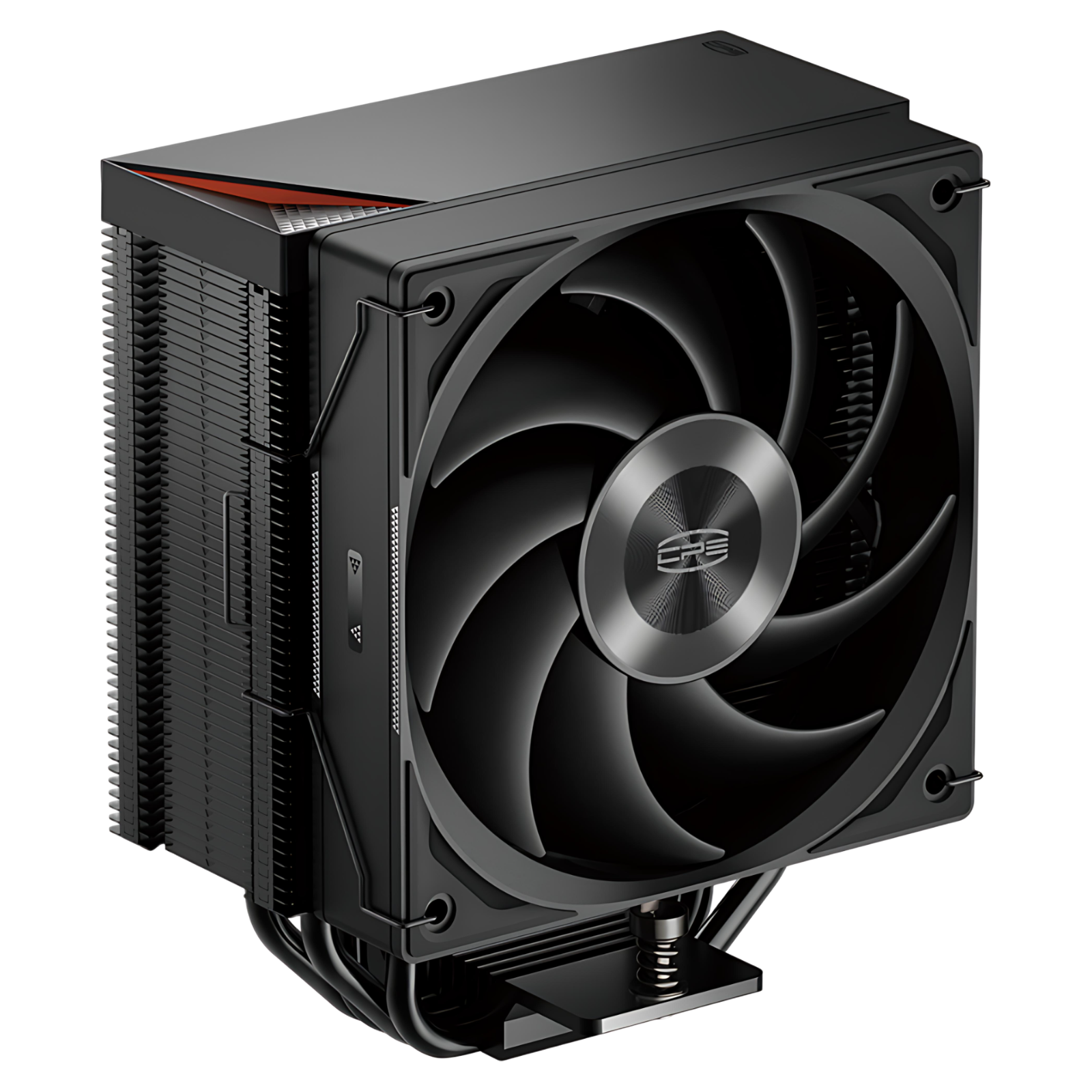 Front. PCCOOLER - RZ400 V2 CPU Air Cooler, 4 Direct Contact Heat Pipes, 240W TDP, Aluminum Top Cover, 155mm Tall, 120mm PWM Slient Fan - Black.