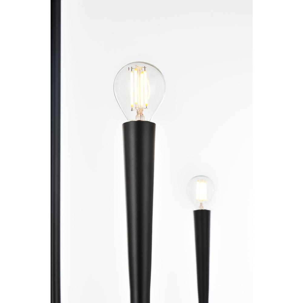 Alt View 2. Living District - Layne 30 inch chandelier in Black - Black.