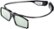 Angle. Samsung - Rechargeable 3D Glasses - Black.