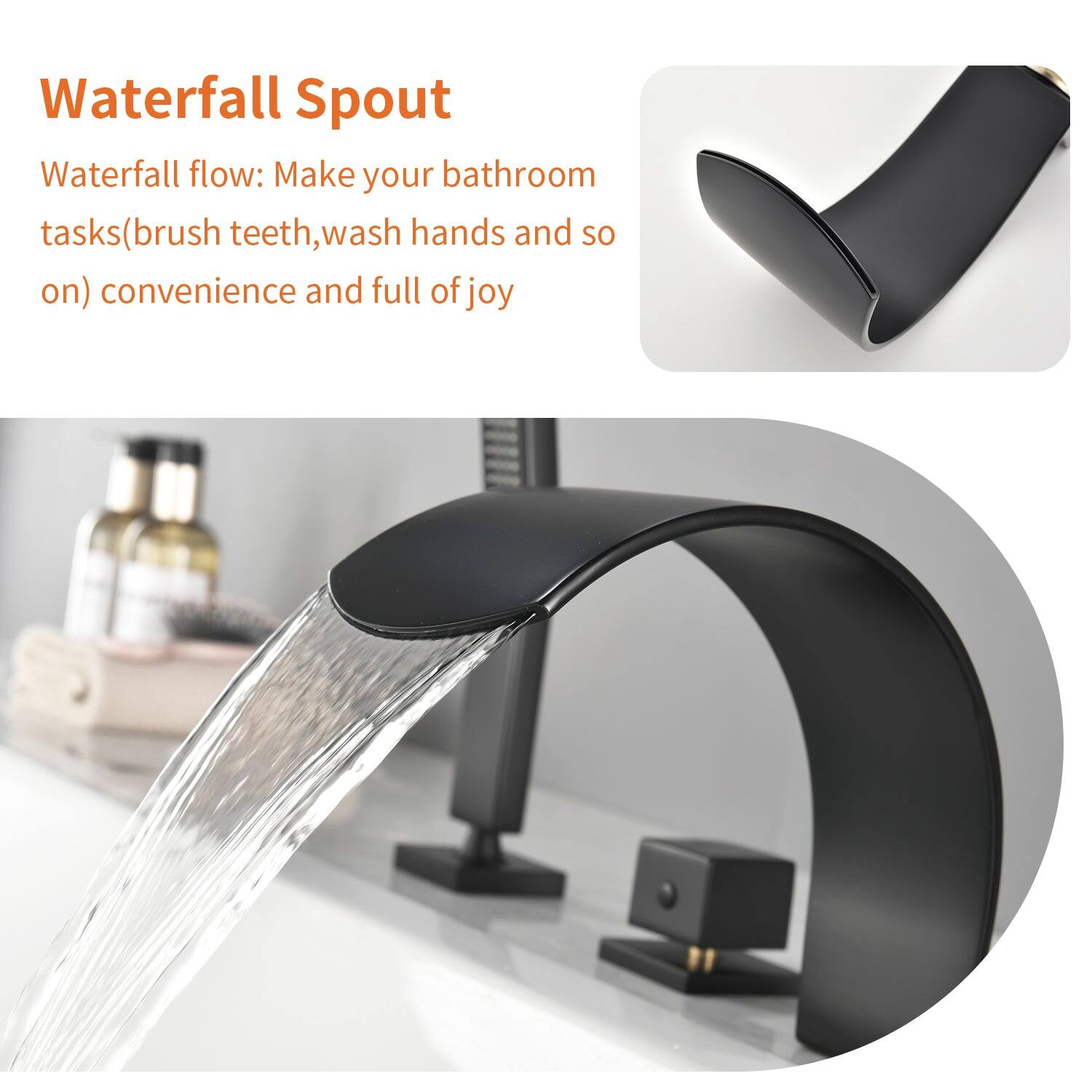 Waterfall Spout

Waterfall flow: Make your bathroom tasks (brush teeth, wash hands and so on) convenience and full of joy