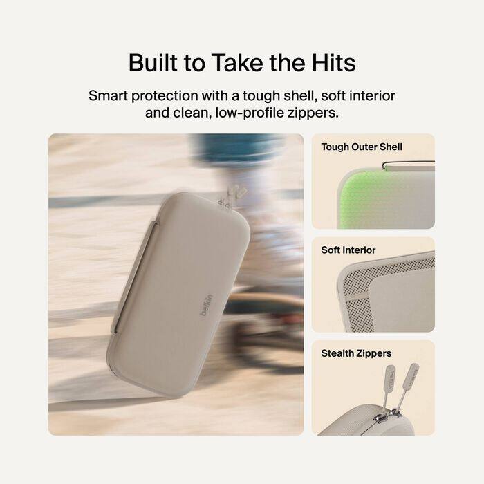 Built to Take the Hits

Smart protection with a tough shell, soft interior and clean, low-profile zippers.

- Tough Outer Shell
- Soft Interior
- Stealth Zippers

belkin
