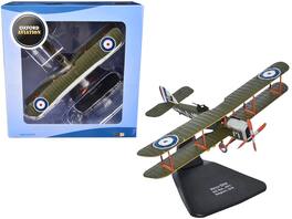 Airco DH4 Bomber Plane "202 Squadron RFC" (1918) "Oxford Aviation" Series 1/72 Diecast Model Airplane by Oxford Diecast - Green