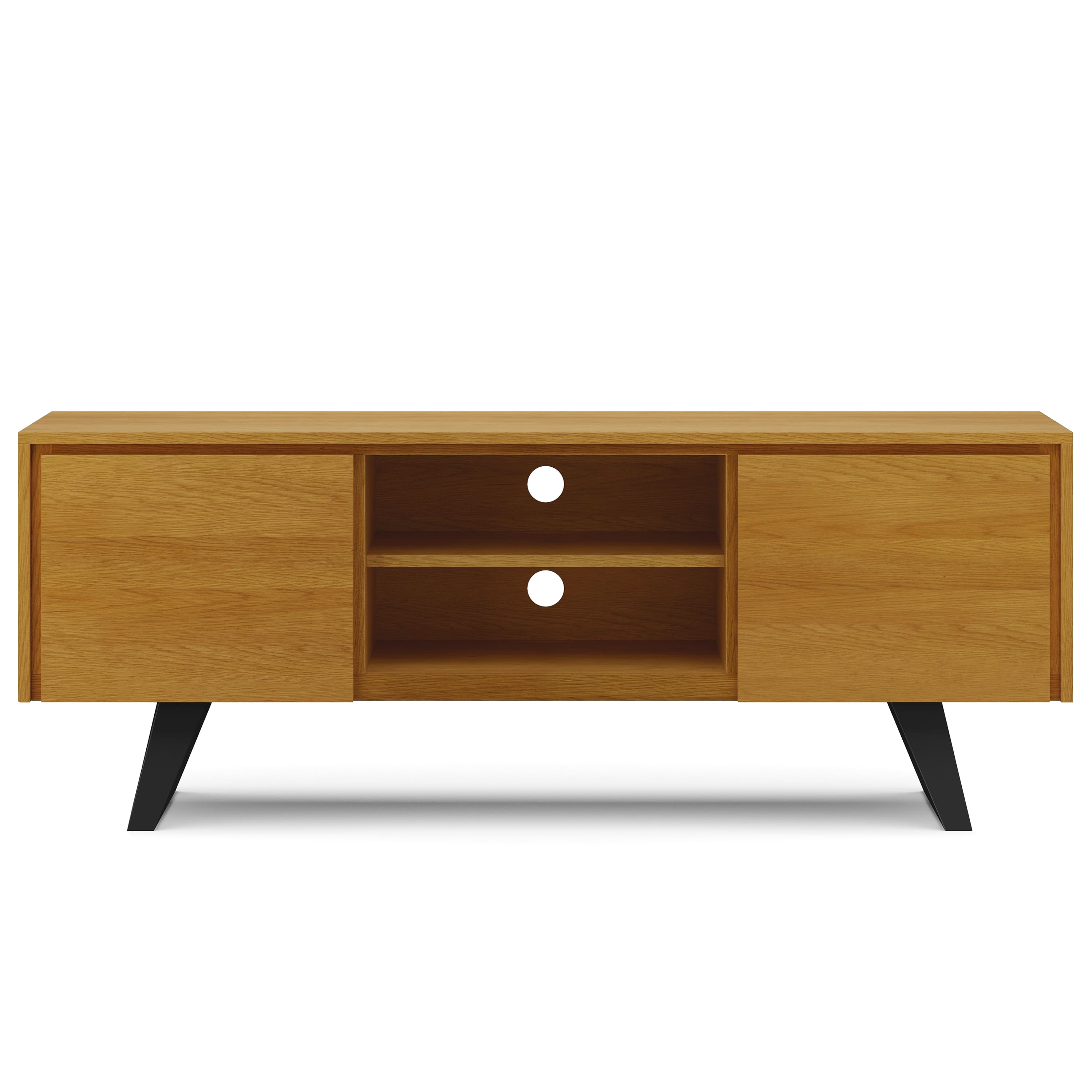 Alt View 7. Simpli Home - Lowry TV Media Stand in Oak - Oak.