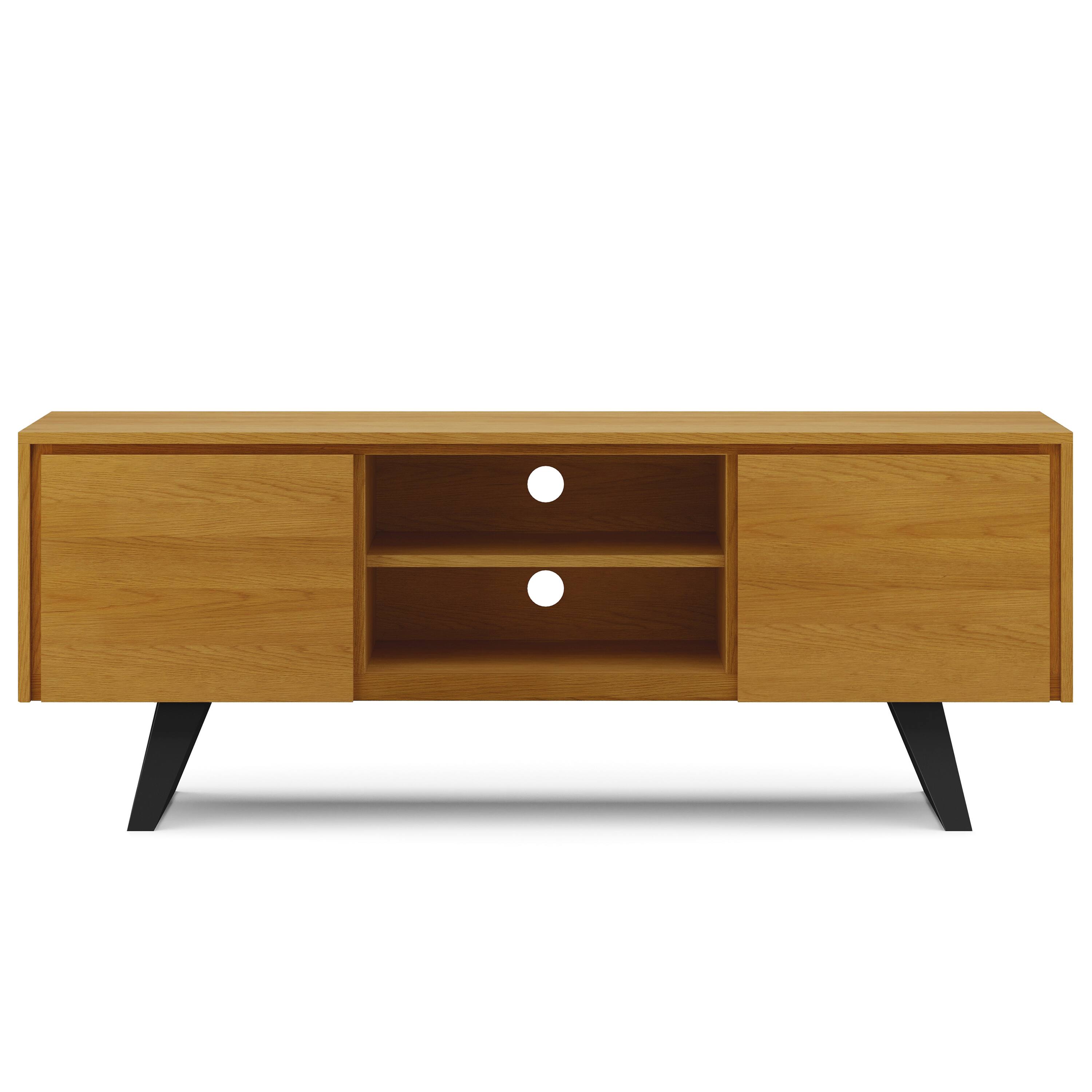 Alt View 7. Simpli Home - Lowry TV Media Stand in Oak - Oak.