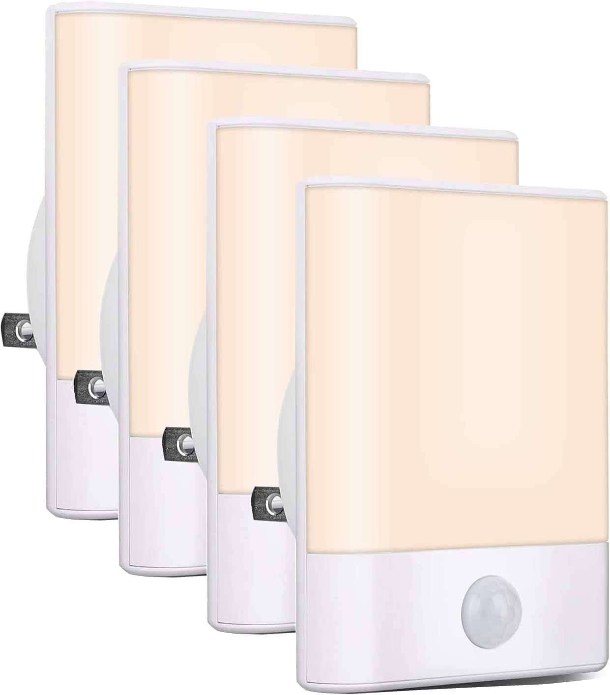 RTMB - LED Plug-In Night Light, Motion Sensor, Adjustable Brightness, 4-Pack