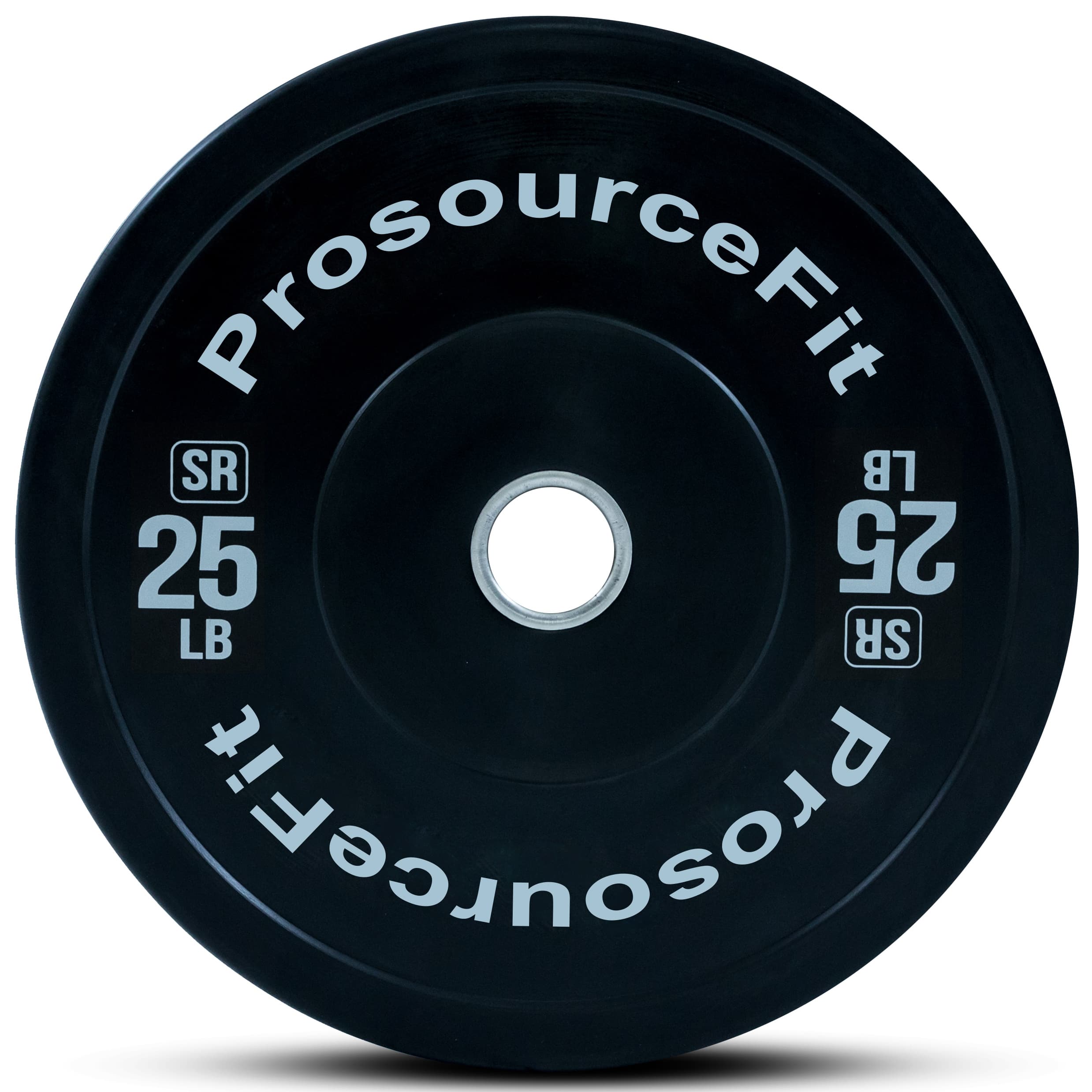 ProsourceFit - Solid Rubber Bumper Plate, 25 lbs - Black