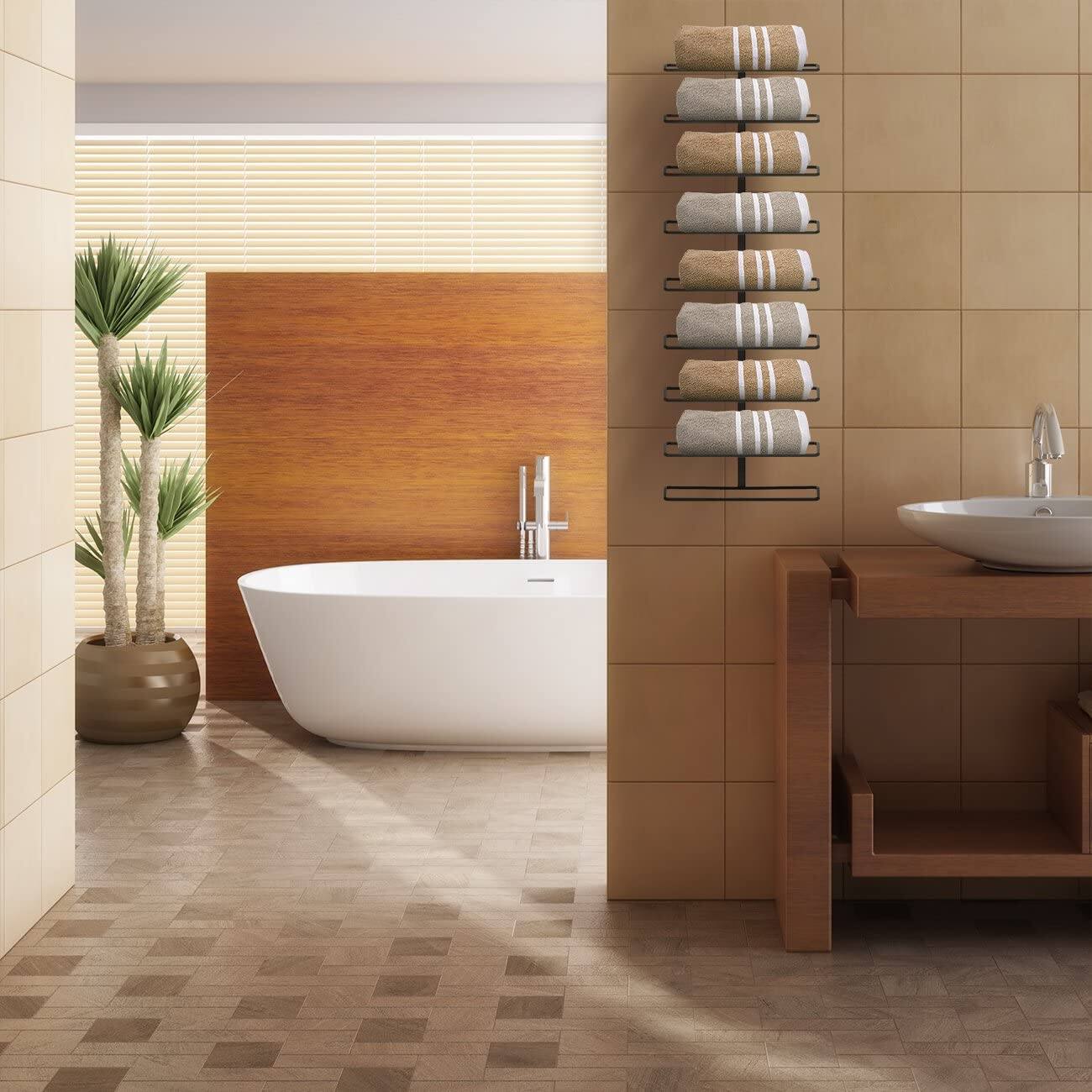 Alt View 4. Sorbus - Sorbus Horizontal Wall Mounted Wine Rack for Home and More - Black.