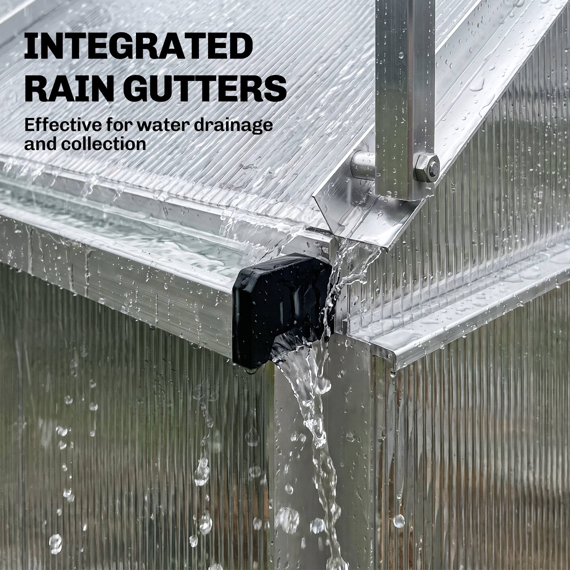 INTEGRATED RAIN GUTTERS  
Effective for water drainage and collection