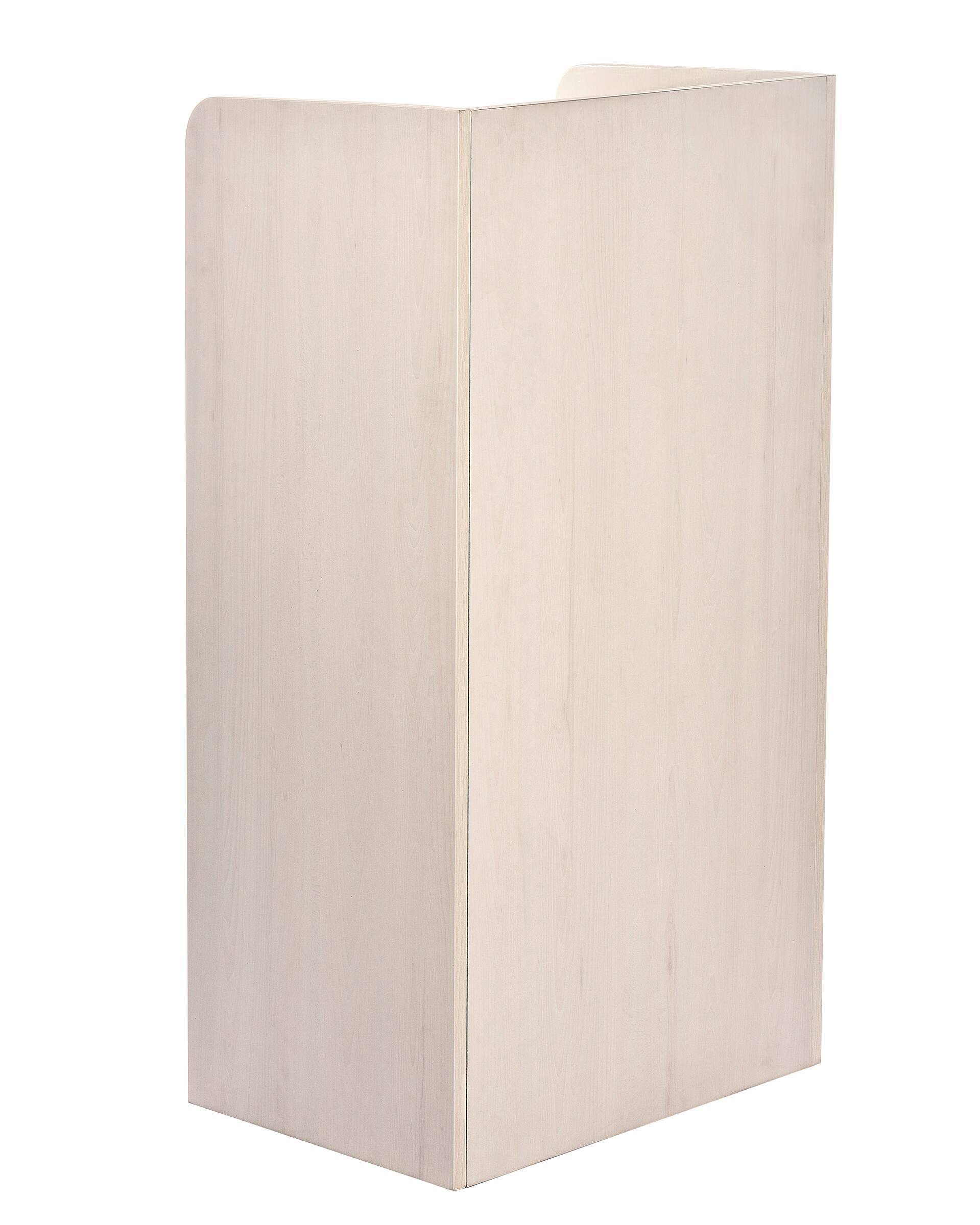 Alt View 7. AdirOffice - Wood Mobile Presentation Lectern Speaker Stand Stand with Shelves - White.