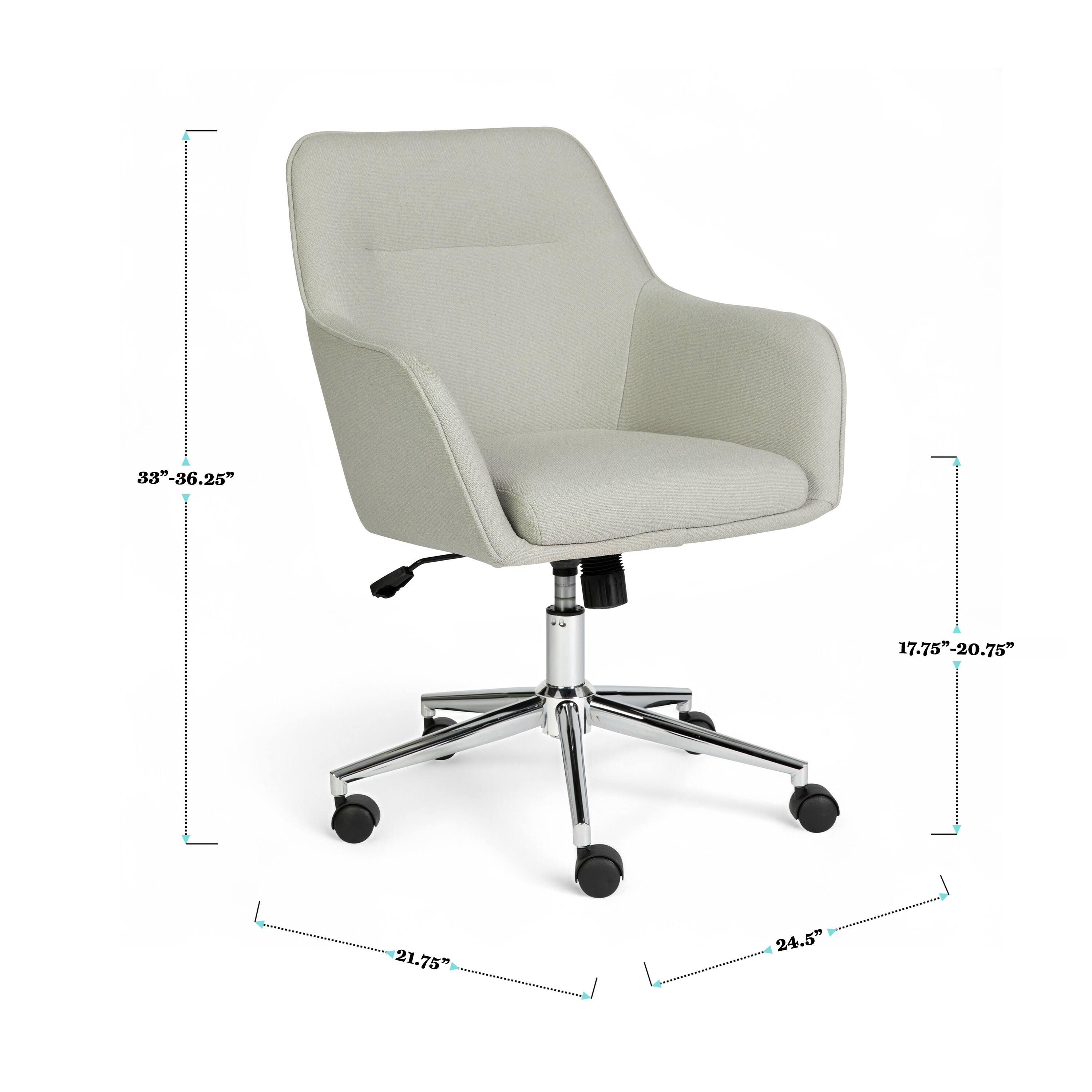 The text on the image reads: "33"-36.25" 17.75"-20.75" 21.75" 24.5". These measurements are likely related to the dimensions of the chair, such as the height, width, and depth.
