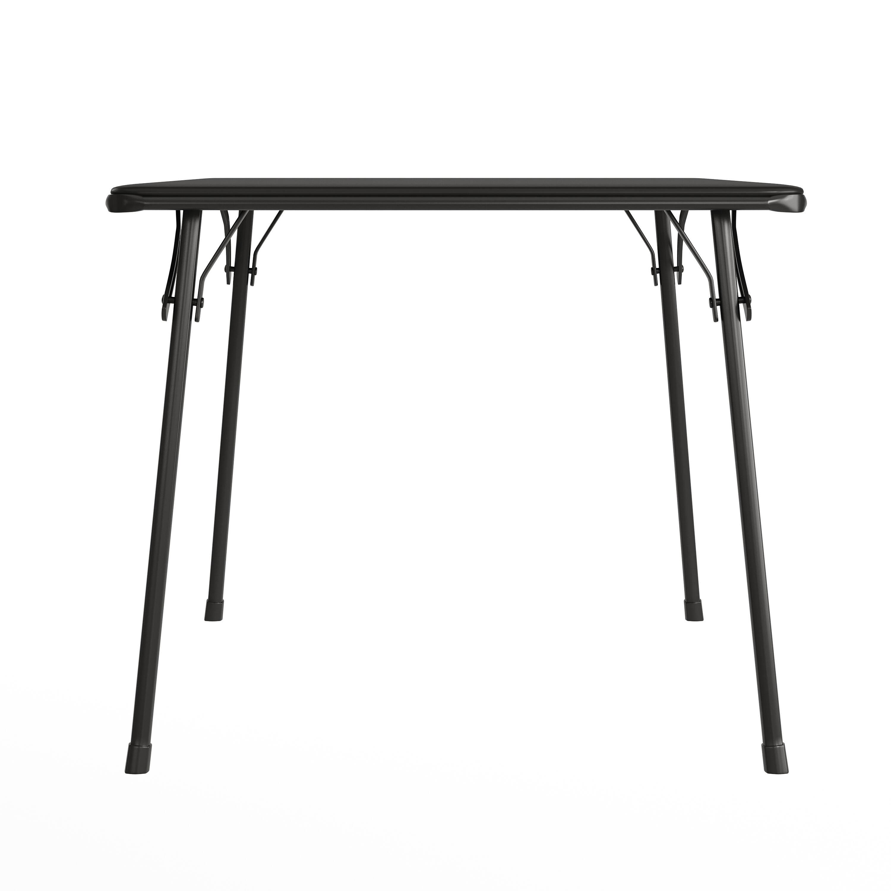 Alt View 10. Emma + Oliver - Foldable Card Table with Vinyl Table Top - Game Table - Portable Table - Black.
