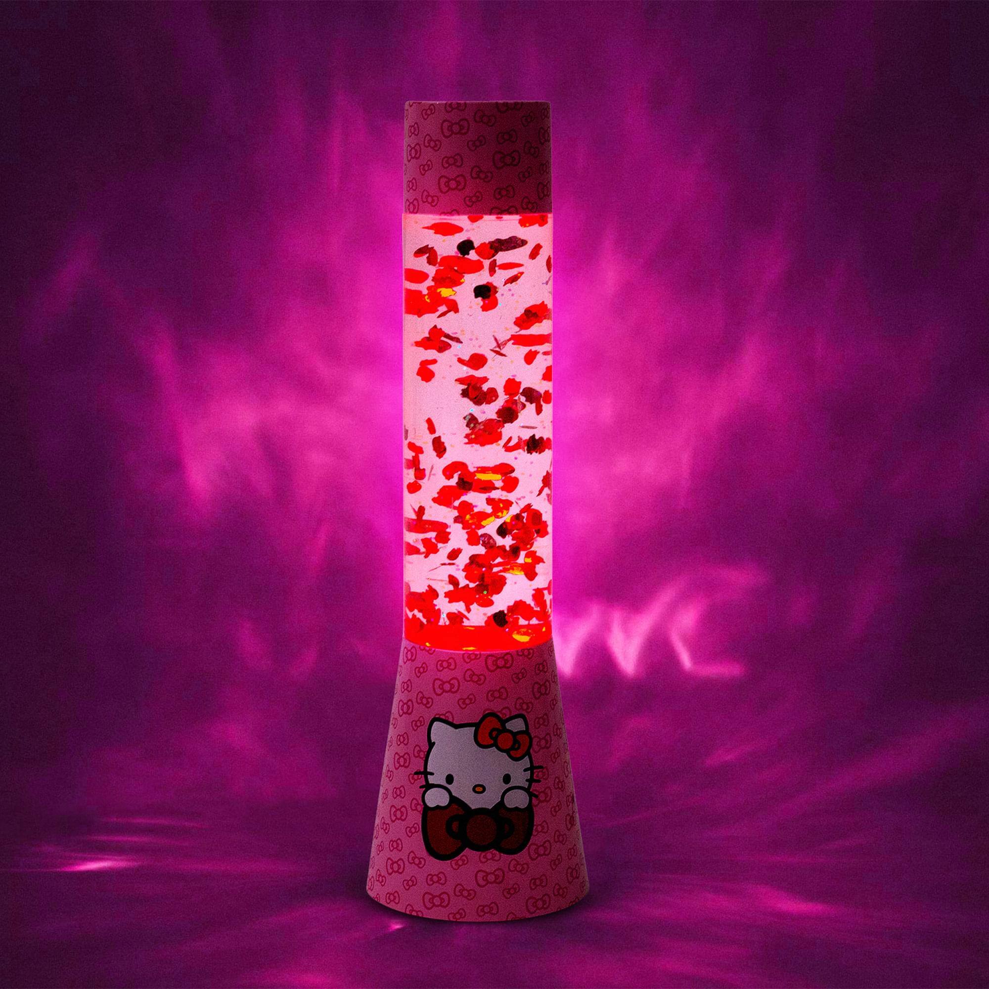 Alt View 1. Ukonic - Sanrio Hello Kitty Glitter Motion Mood Light | 12 Inches Tall - White/Red.