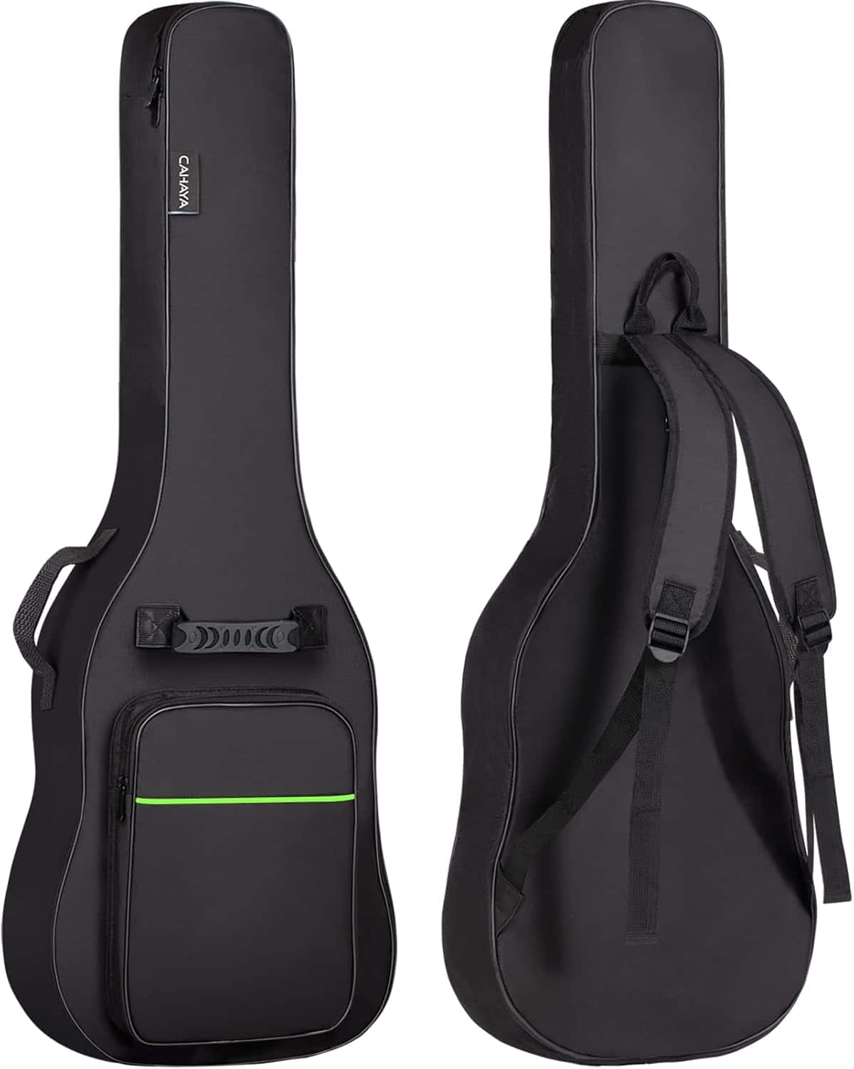 CAHAYA - Electric Guitar Bag Gig Bag Case 0.3in Thick Padding Backpack Soft Electric Guitar Case Green CY0293