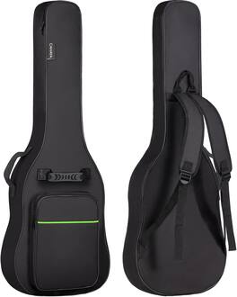CAHAYA - Electric Guitar Bag Gig Bag Case 0.3in Thick Padding Backpack Soft Electric Guitar Case Green CY0293