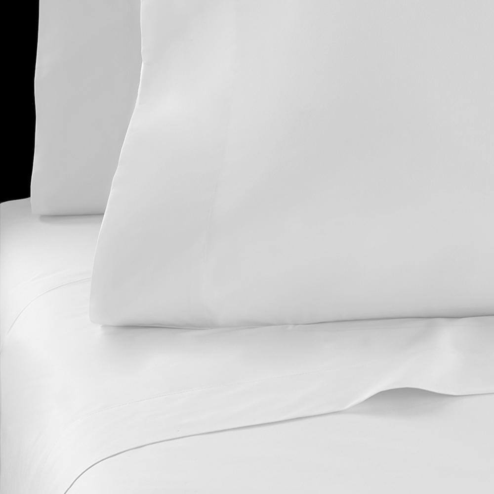 Alt View 2. Shavel Home Products - 400 Thread Count Cotton Sateen Sheet Set, Queen, Dazzling White - Dazzling white.