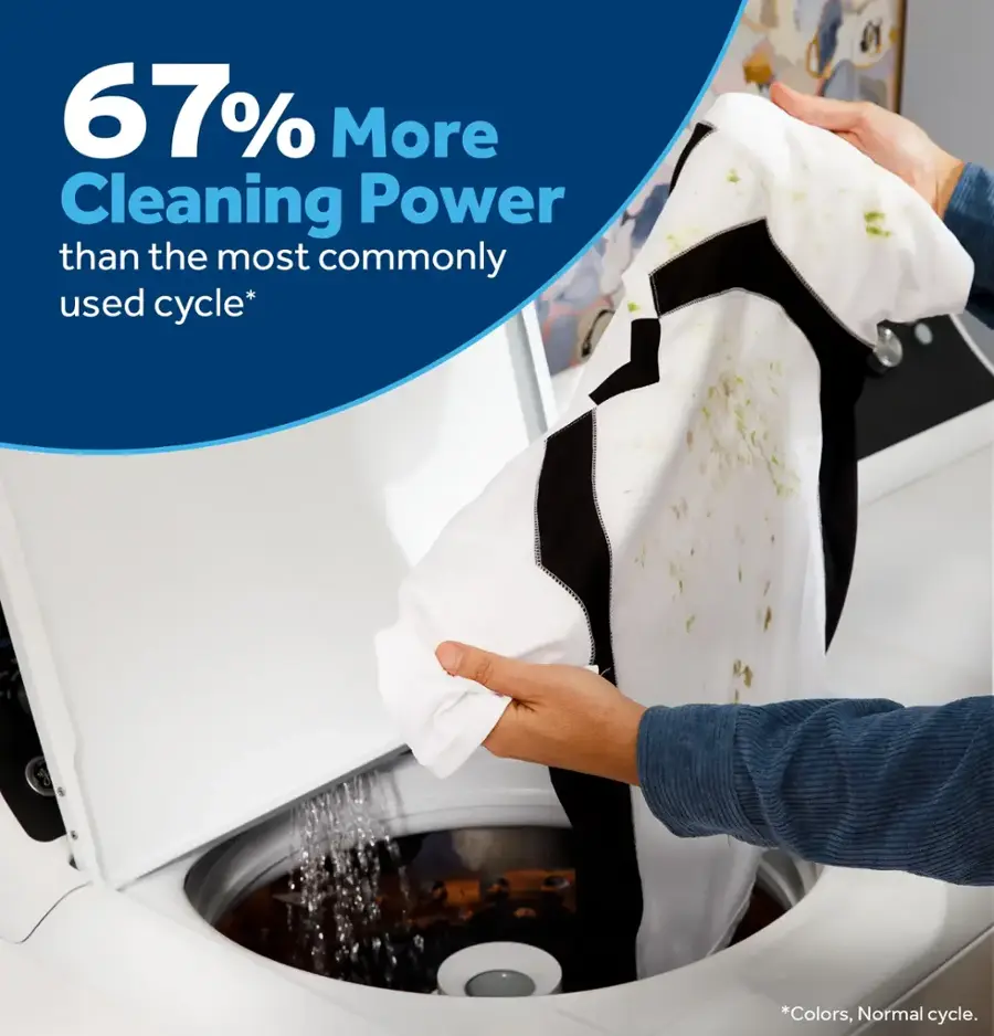 67% More Cleaning Power than the most commonly used cycle.