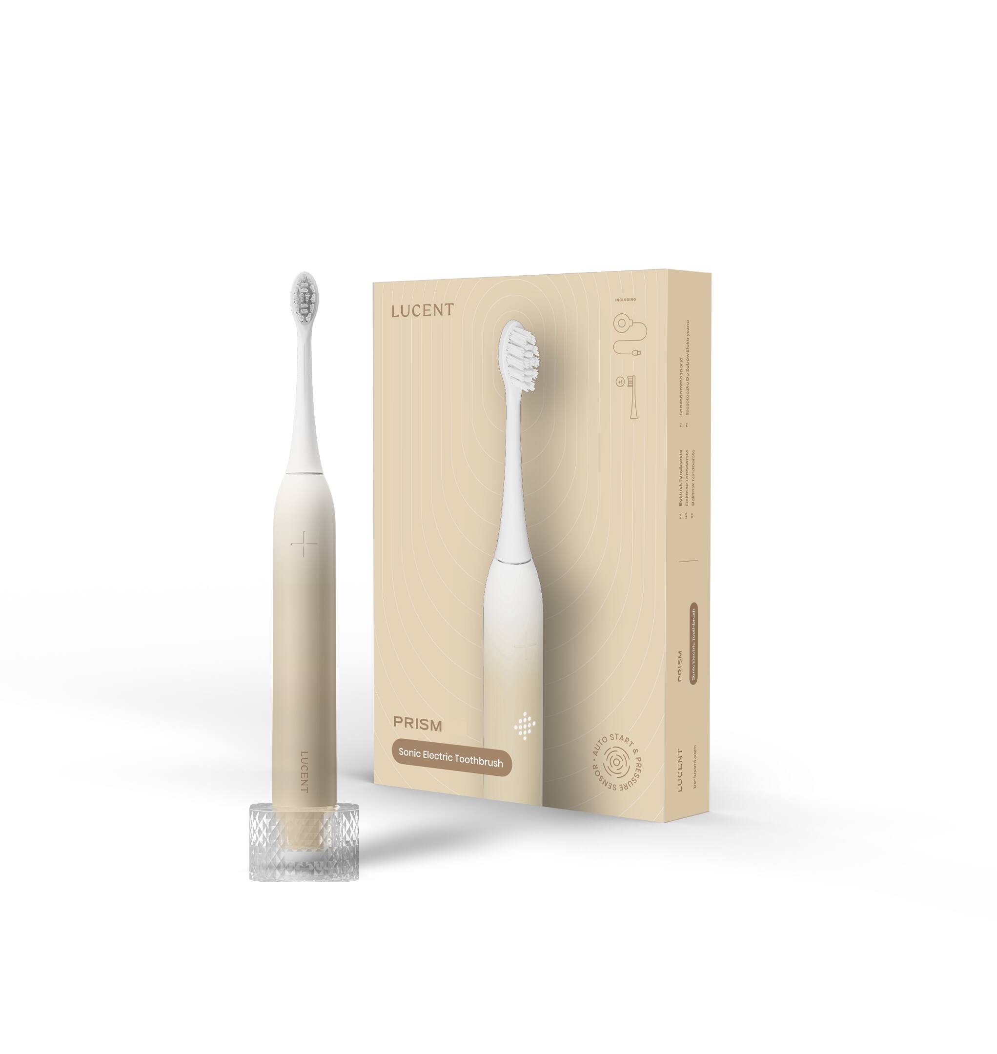 LUCENT  
PRISM  
Sonic Electric Toothbrush  
AUTO START + SENSOS PROTECTION