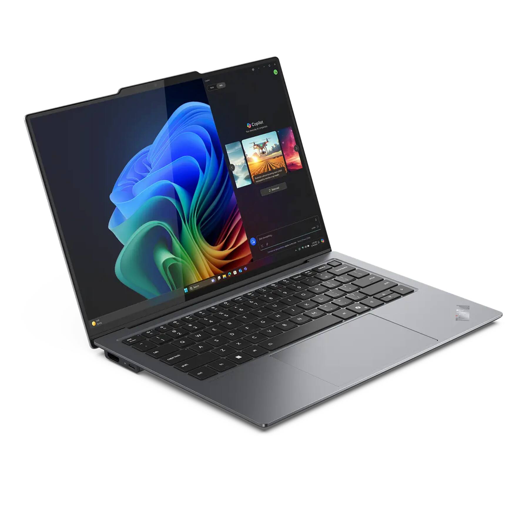 Alt View 2. Lenovo - ThinkPad X9 14 Aura Edition Laptop 14.0 2.8K Display (Ultra 7-258V, 32GB, 2TB  SSD, Win 11 Pro) w/17in Backpack - Thunder Grey.
