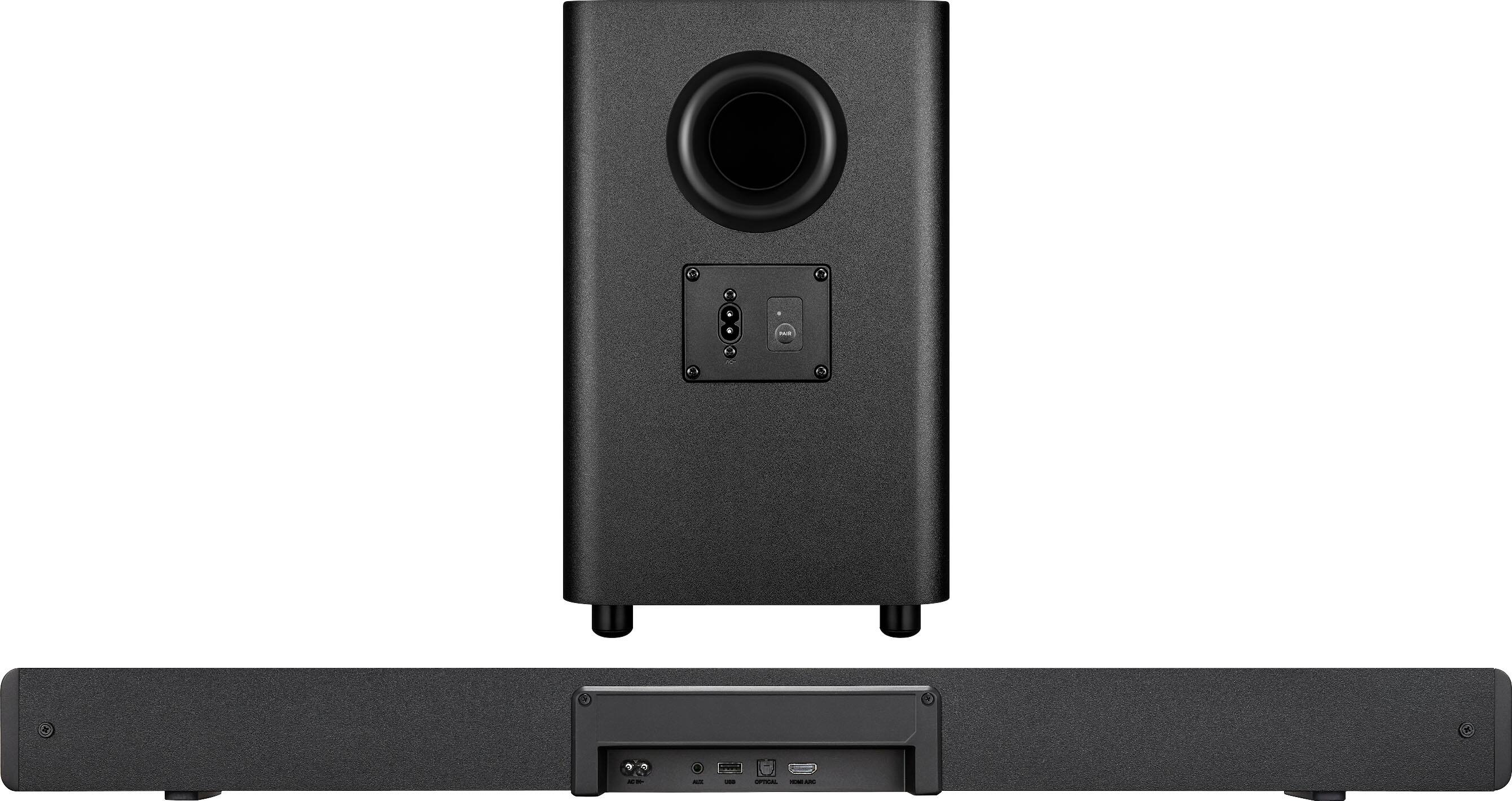 Alt View 13. Insignia™ - 2.1 Channel Soundbar with Wireless Subwoofer, DTS Virtual:X, Bluetooth, and Dialogue Enhancement - Black.