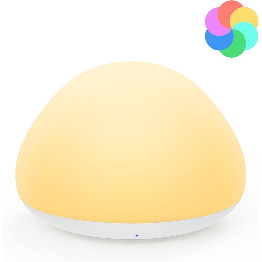 Schertz - Baby Night Light for Nursery, Silicone Tap-Control, 8-Color Dimmable, Rechargeable