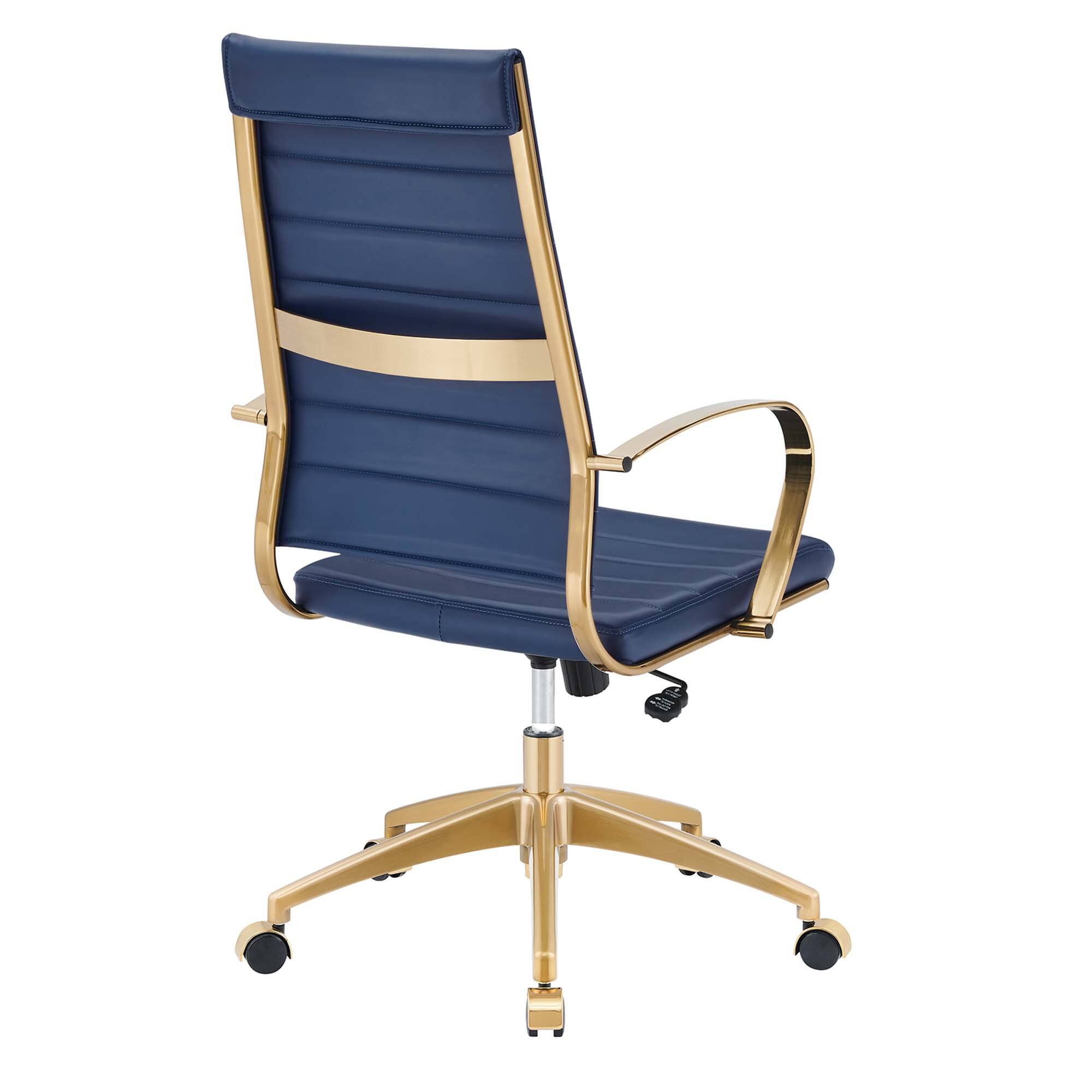 Alt View 2. Modway - Jive Gold Stainless Steel Highback Office Chair by Modway - Gold Navy.
