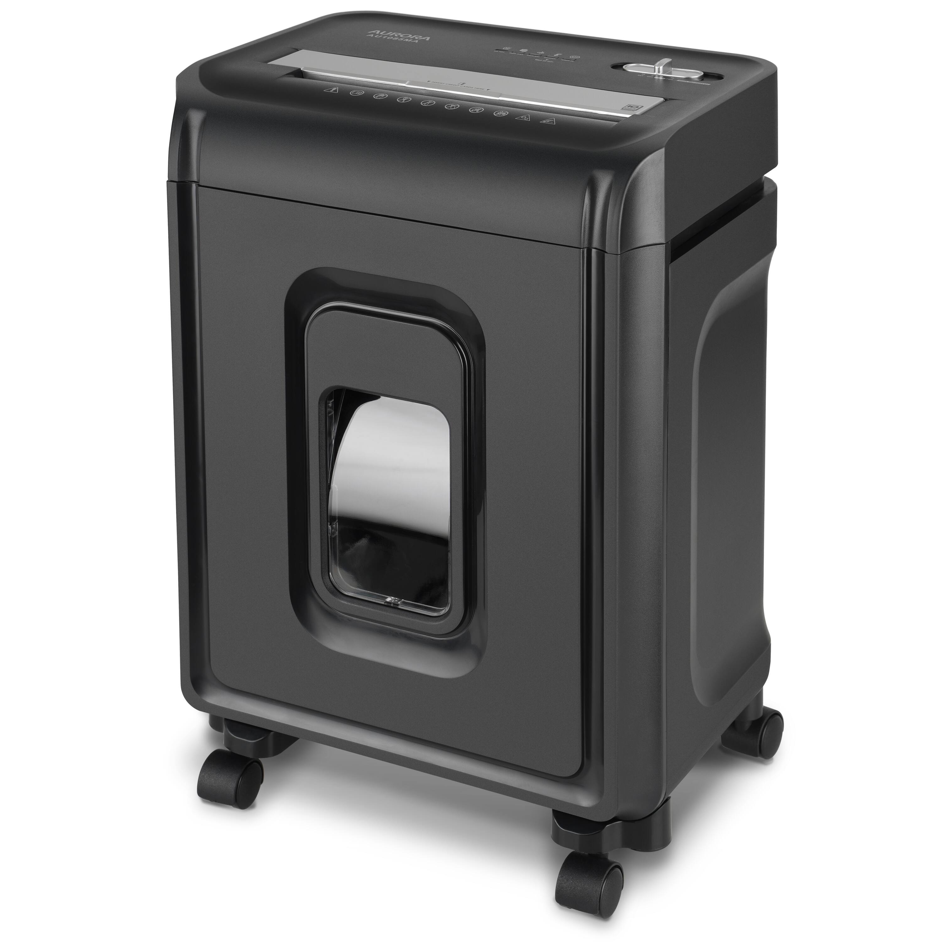 Angle. Aurora - Aurora AU1085MA High-Security 10-Sheet Micro-Cut Paper  Shredder | 4-Gallon Pullout Wastebasket | 20 min Run Time - Black.
