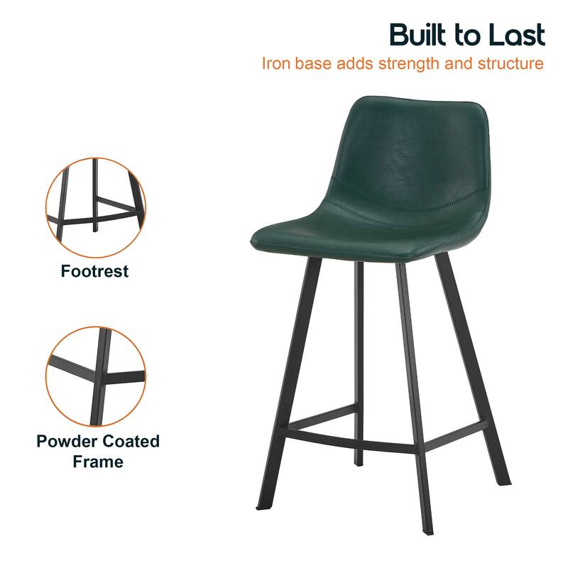 Built to Last  
Iron base adds strength and structure  
Footrest  
Powder Coated Frame