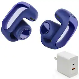 Bundle - Bose - Ultra Open Earbuds with Fast Charger -Water Resistant, Up to 48 Hrs of Playtime - Midnight Violet