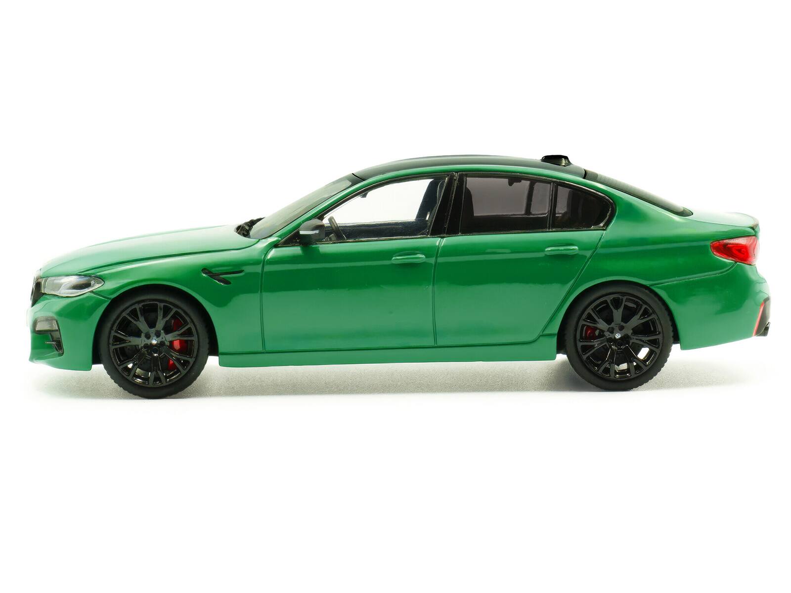 Alt View 1. Solido - 2022 BMW M5 Competition Signal Green with Black Top 1/43 Diecast Model Car by Solido.