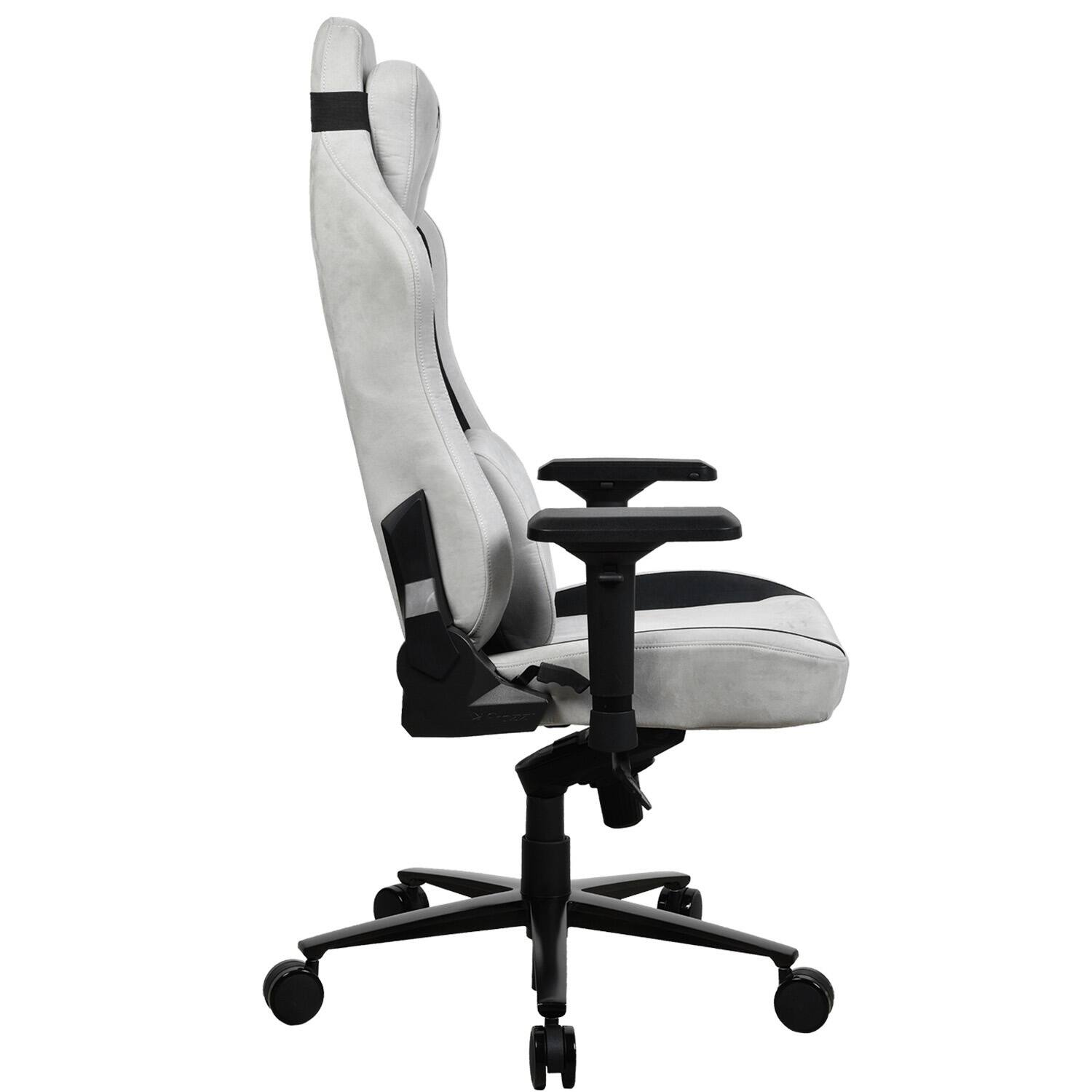 Alt View 15. Arozzi - Vernazza Series Top-Tier Premium Supersoft Upholstery Fabric Gaming Chair - Light Gray.