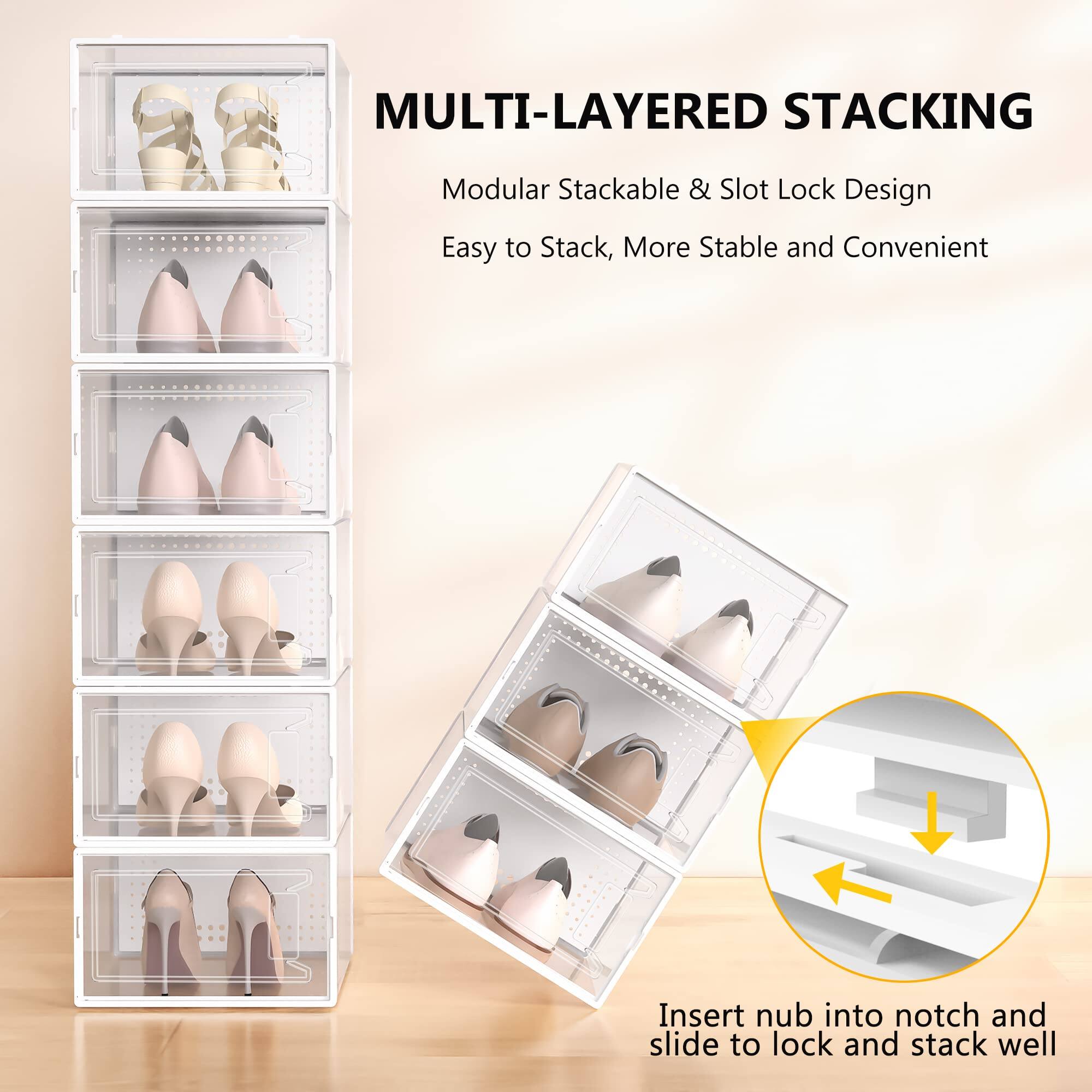 **MULTI-LAYERED STACKING**

Modular Stackable & Slot Lock Design  
Easy to Stack, More Stable and Convenient  

Insert nub into notch and slide to lock and stack well