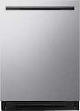 LG - FlushFit 24-in Top Control Smart Built-In Stainless Steel Tub Dishwasher with 3rd Rack, 1 Hour Wash and Dry, 44dBA - Stainless Steel