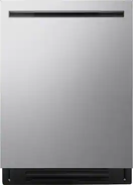LG - FlushFit 24" Top Control Smart Built-In Tub Dishwasher with 3rd Rack, 1 Hour Wash & Dry Cycle and 44dBA - Stainless Steel